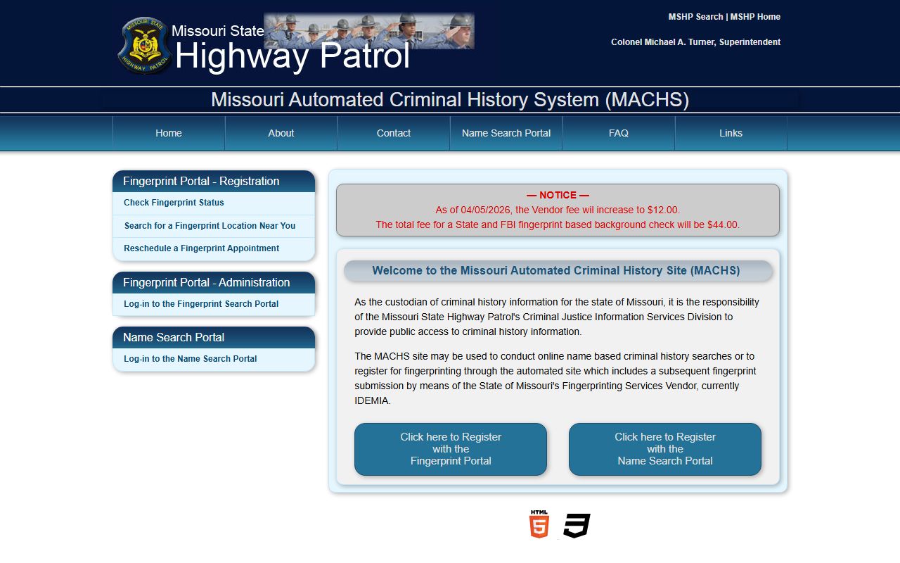 Boone County criminal court records Missouri MACHS portal