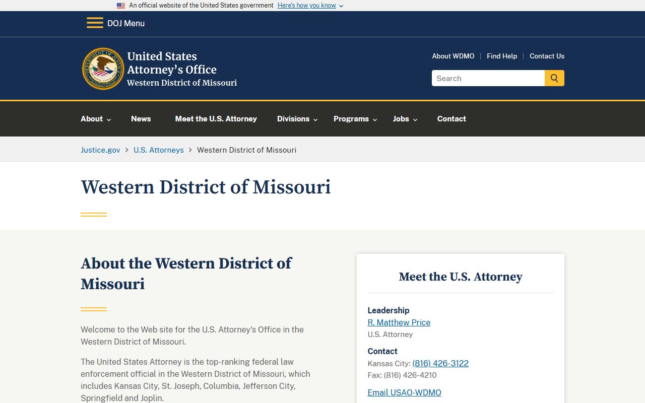 Boone County criminal court records Western District prosecutor context