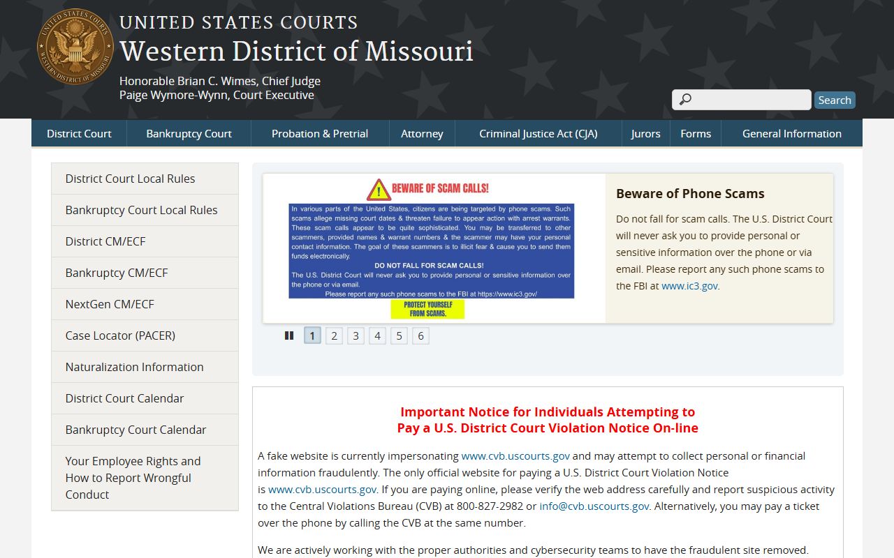 Boone County Circuit Court records Western District of Missouri homepage