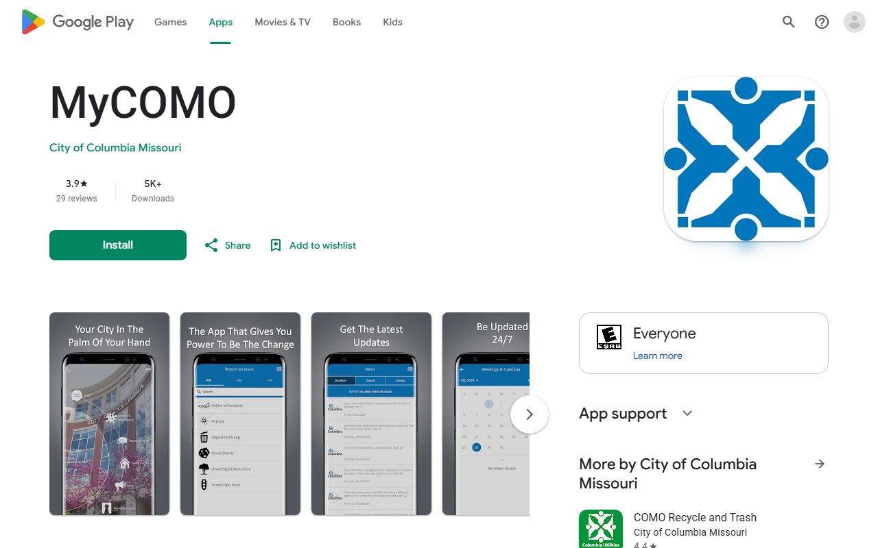 Boone County traffic court records MyCOMO app listing